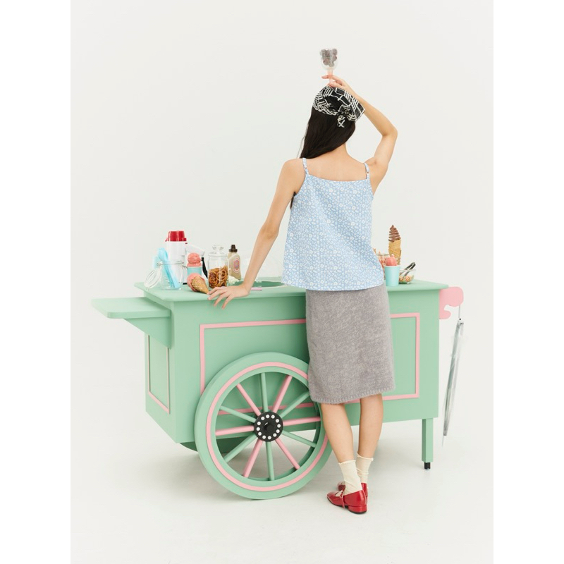 (S-XL) สายเดี่ยว : bottle blossoms สี blue rolita 🎒🛋️ - รูปที่ 7