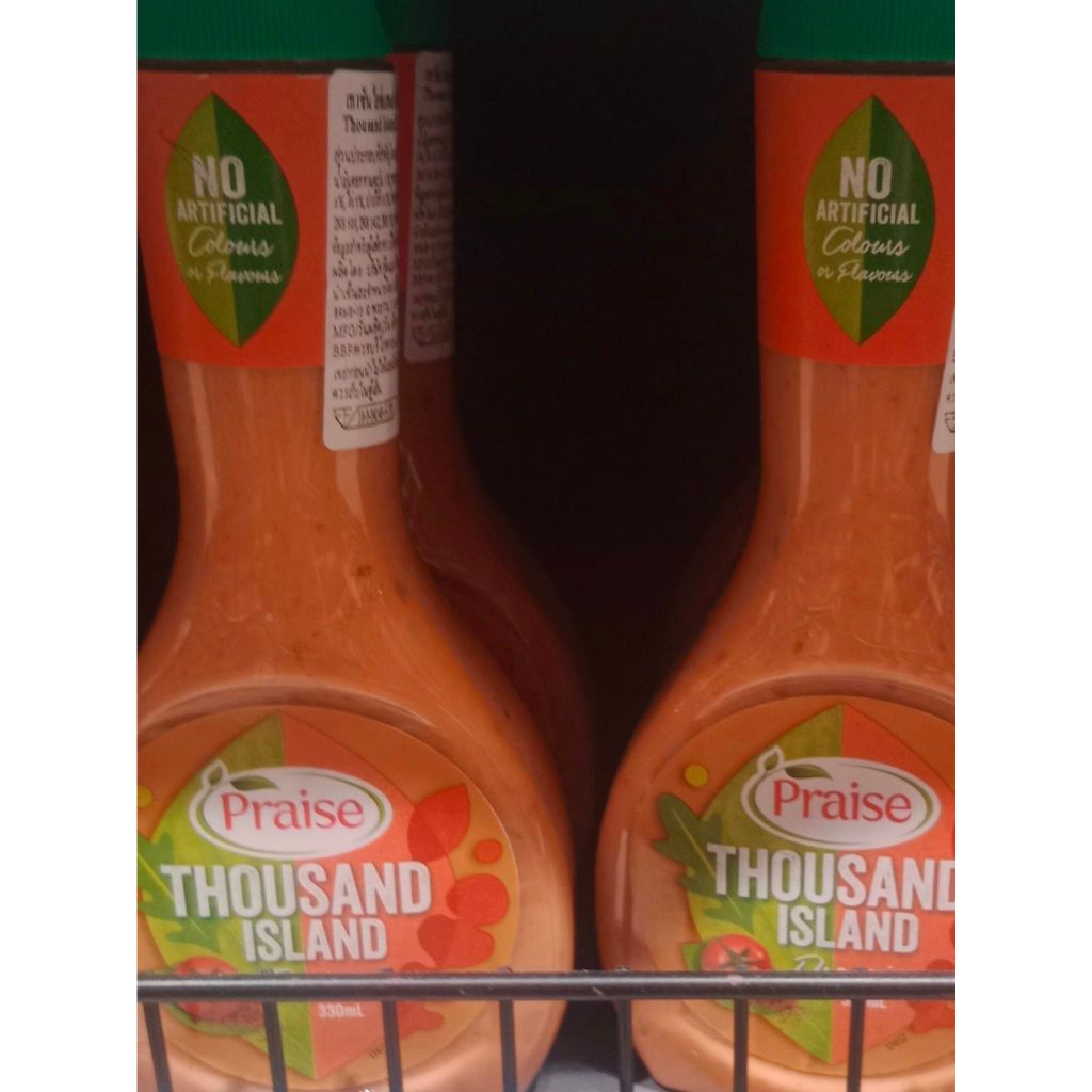 PRAISE Premium Thousand Island Dressing 330ml * AUSTRALIAN IMPORT * NO ARTIFICIAL COLORS OR PRESERVA