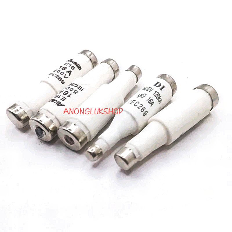 ราคาต่อ 1ตัว ฟิวส์ขวด Fuse E16 DI Ro24 ฟิวส์เซรามิก 500V มี 2A 4A 6A 10A 16A 20A 25A