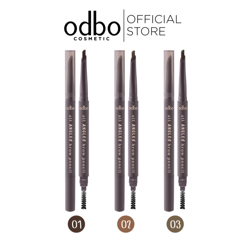 ODBO ALL ANGLES BROW PENCIL OD7012 ดินสอเขียนคิ้วปลายเฉียง เขียนง่าย