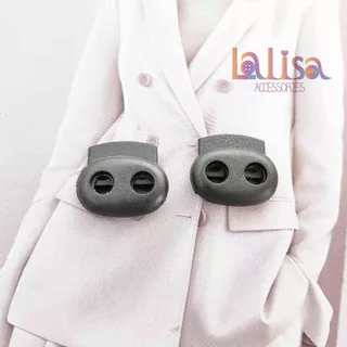 ตัวล็อคเชือก ตัวหยุดเชือก จมูกหมู stopper ขนาด 22x19 มิล แพ็ค 10 ชิ้น plastic stopper (C-3-B,SZ-124)