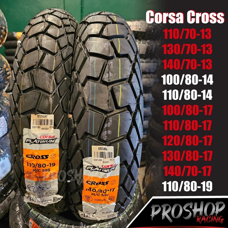 ยาง Corsa Cross S Platinum ขนาด 100/130,110/140 ขอบ 17, 19 13 14 CT125 CBR150R CB500X