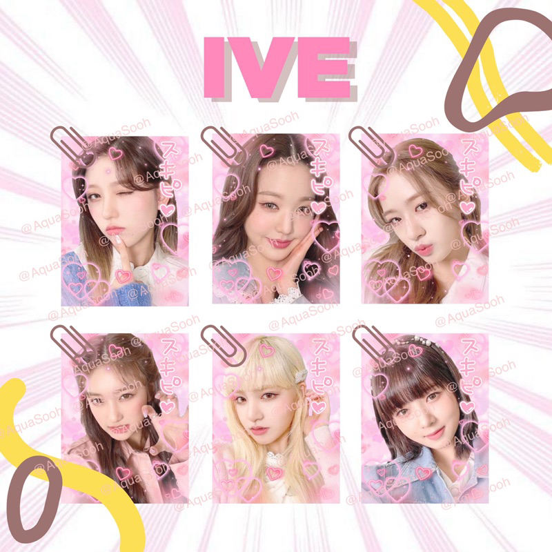 สติ๊กเกอร์ [IVE] 4.5x6cm. แพ็ค38ใบ แปะพัสดุ ของแถม กอว.