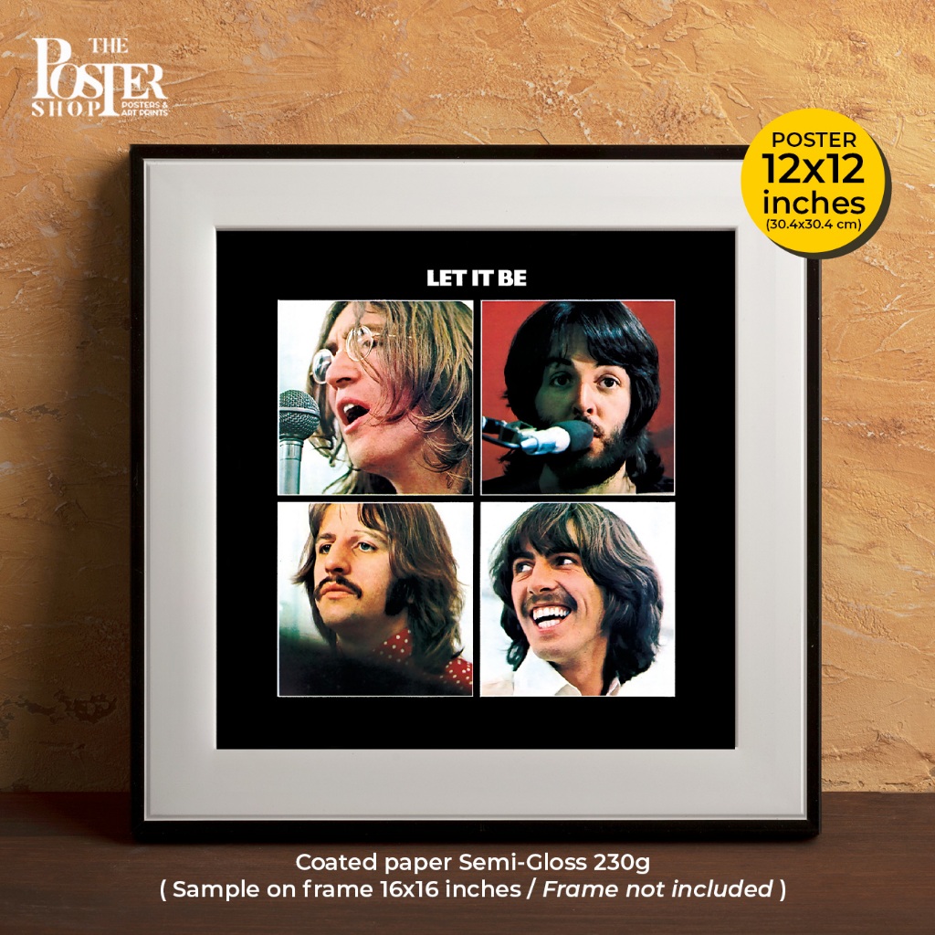 The Beatles Poster Set 2 โปสเตอร์เดอะบีเทิลส์ ขนาด 12x12 นิ้ว และ 13x19 นิ้ว Printed on high quality