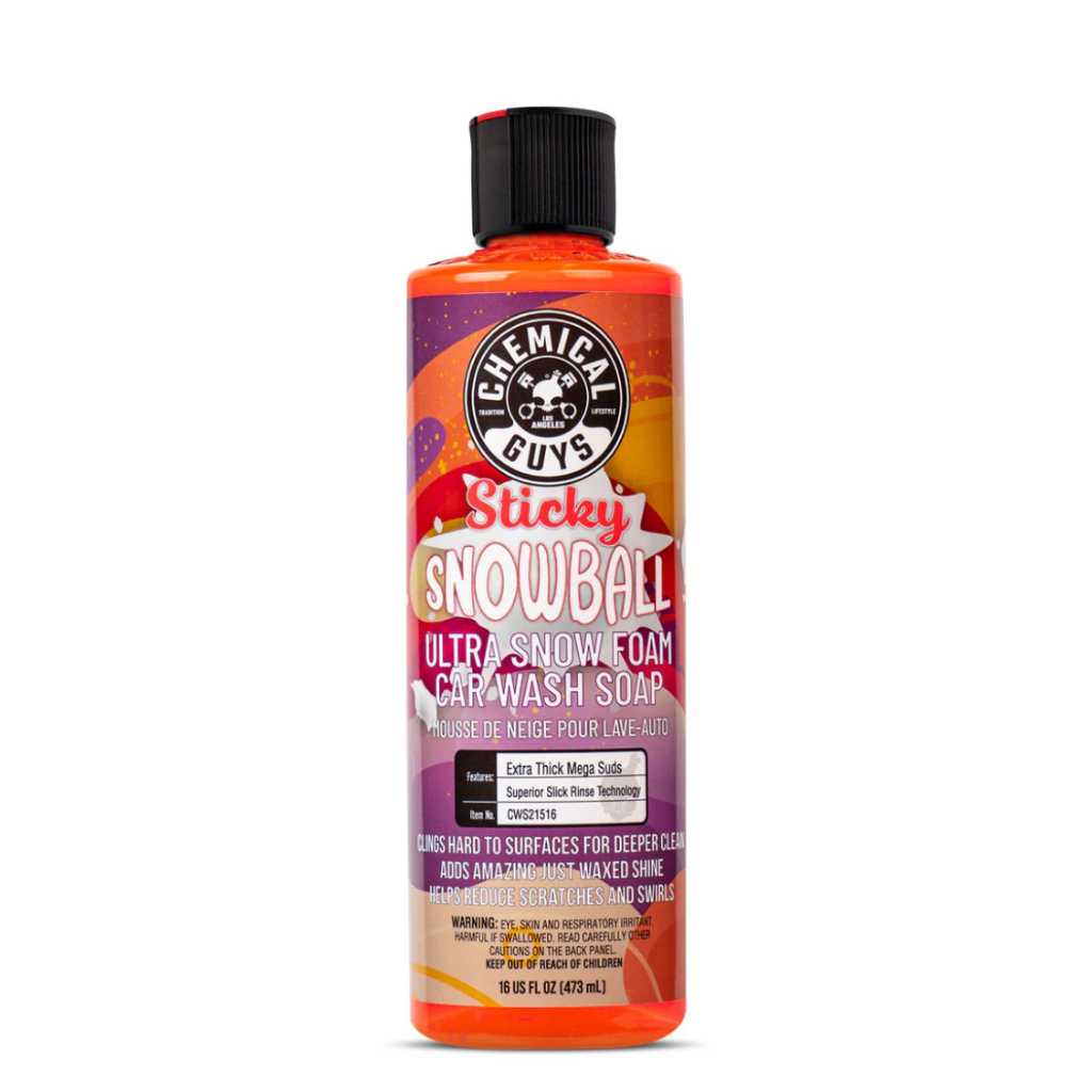 Sticky Snowball Ultra Snow Foam Car Wash แชมพูล้างรถ Chemical Guys สูตร ph-balance เน้นล้างได้บ่อย ไม่ทำลายชั้นเคลือบสี