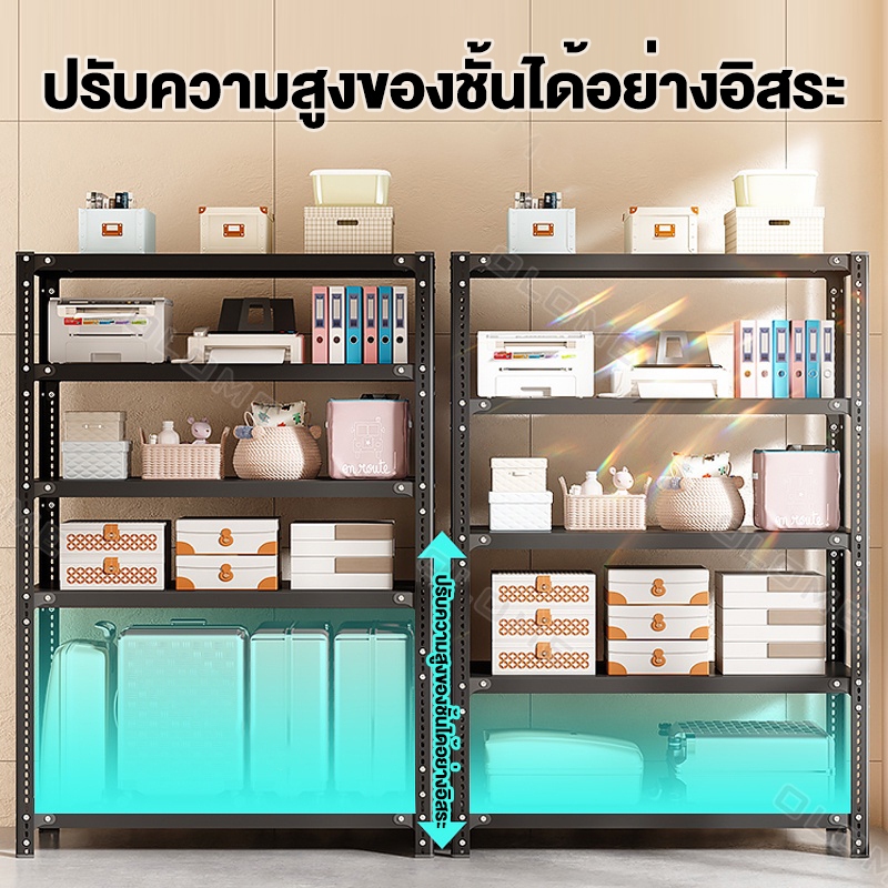 NoMon รุ่นอัพเกรด ชั้นวางของ+ปะเก็น+สกรู ชั้นเก็บของ3/4/5ชั้น เหล็ก ปรับความสูงได แข็งแรง ทนทาน รับน้ำหนัก400กก ขนาดใหญ่ ราคา ถูกที่สุด ดีลบีเคเค แกลเลอรีภาพที่ 2