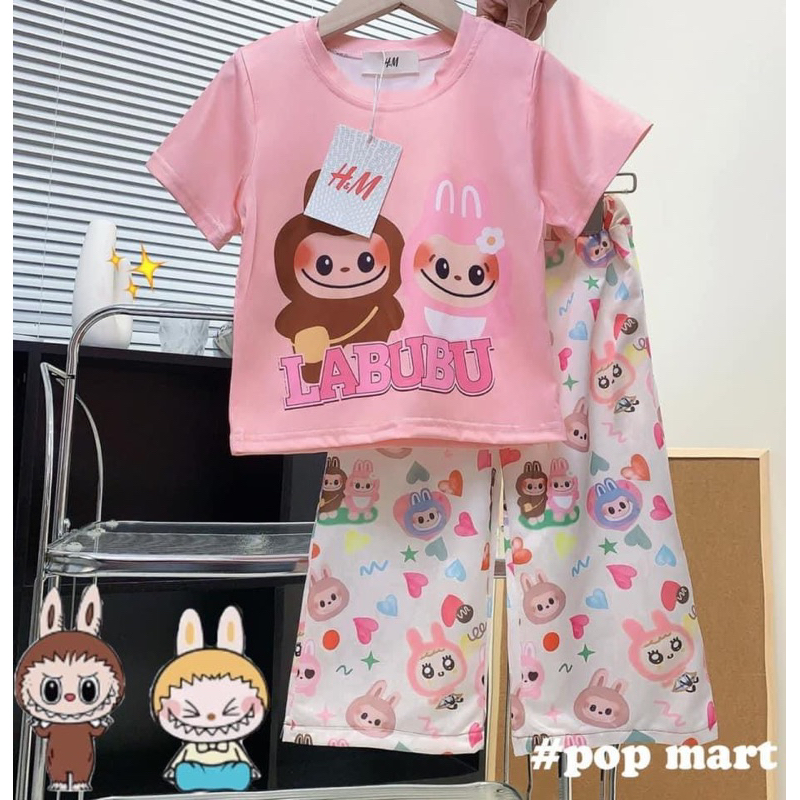 ชุดเซต เสื้อ+กางเกงขายาว 𝗟𝗔𝗕𝗨𝗕𝗨 เสื้อผ้าเด็ก