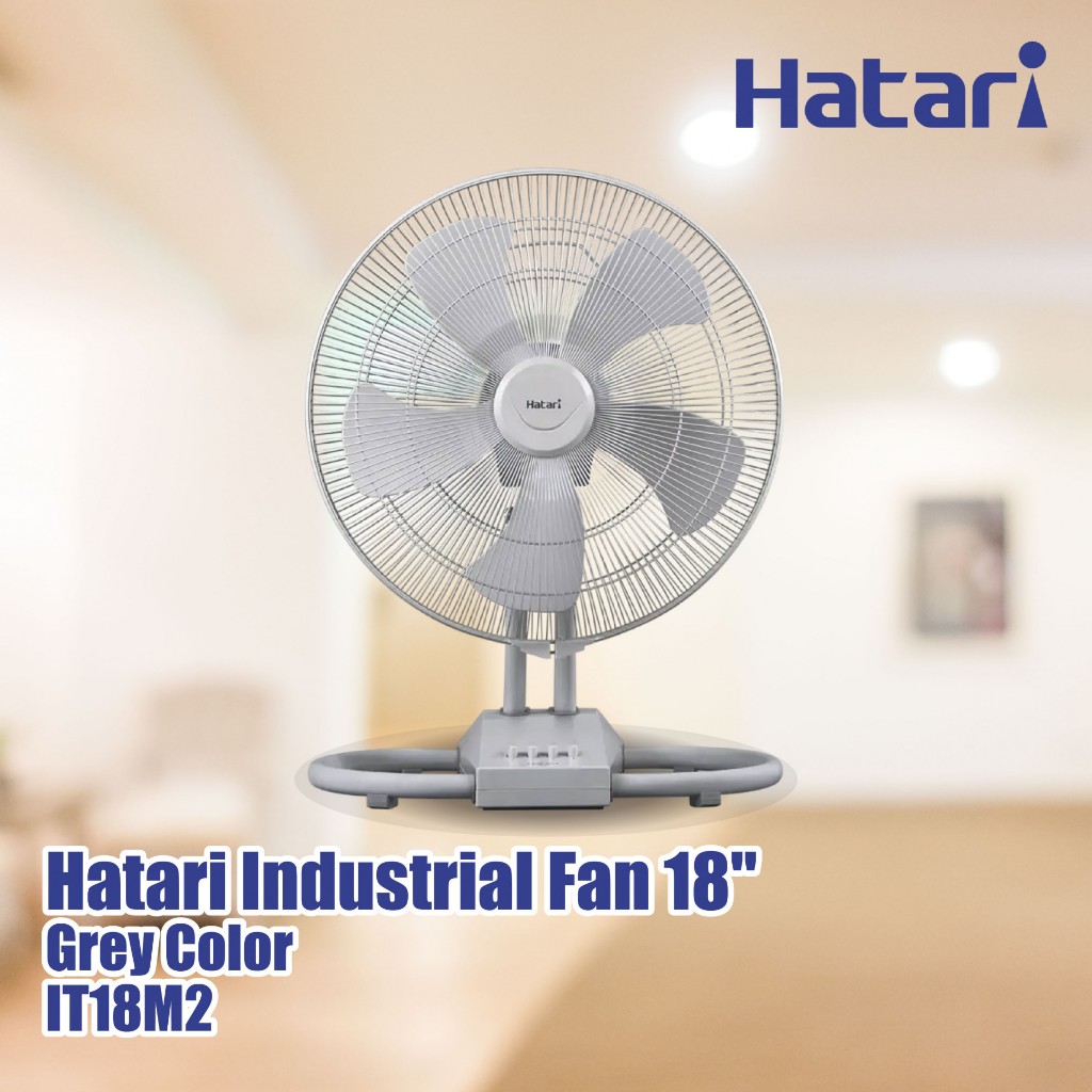 good.garden29-HATARI พัดลมอุตสาหกรรมตั้งพื้น 18 นิ้ว IT18M2 สีเทา ยอดขายอันดับ1
