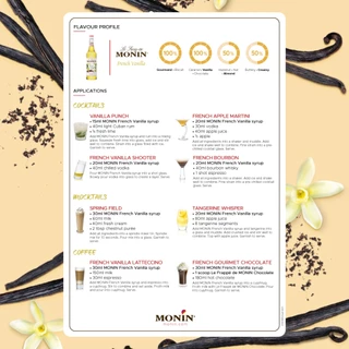 MONIN French Vanilla Syrup น้ำเชื่อมกลิ่นวานิลลา 700ml.