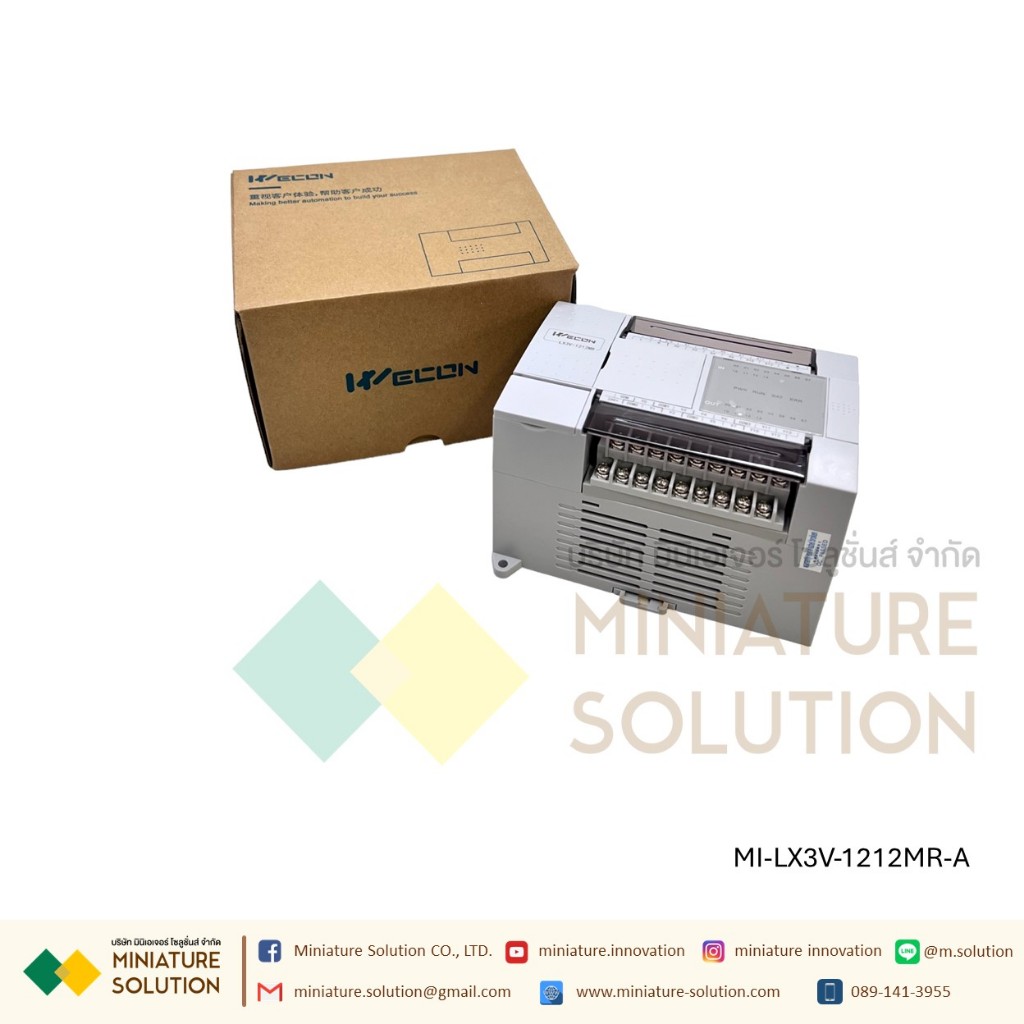 Wecon PLC 24 I/O PLC : LX3V-1212MR / LX3V-1212MT Support RS485