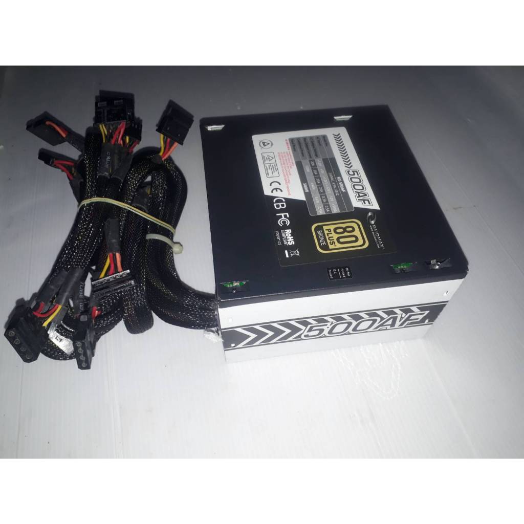 POWER SUPPLY  ยี่ห้อ RAIDMAX RX-500AF (500 Watts)  วัตต์เต็ม 80 Plus จ่ายไฟนิ่งๆ