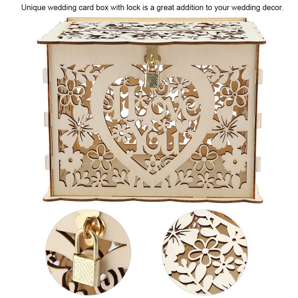 รูปตัว แบบกลวง ประกอบง่าย สําหรับใส่บัตรของขวัญ ตกแต่งงานแต่งงาน Diy