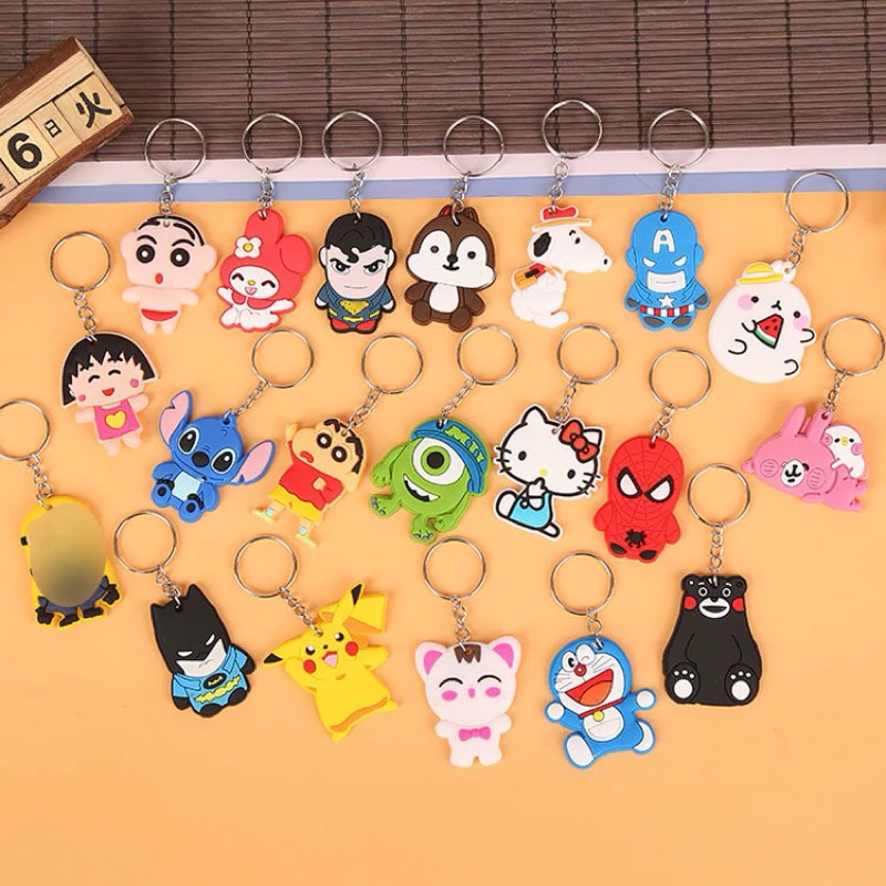 พวงกุญแจ PVC ลายการ์ตูนและสัตว์