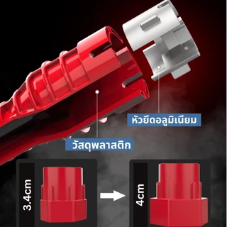 ประแจขันน๊อตพลาสติกใต้อ่าง ขันน๊อตใต้ซิงค์ อเนกประสงค์ 8in1 เปลี่ยนหัวได้ ใต้อ่างล้างหน้า