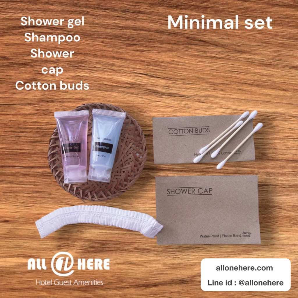 ของใช้ในห้องน้ำโรงแรม สบู่ แชมพู หมวก คัตตั้นบัดส์ รายการละ 50ชุด
