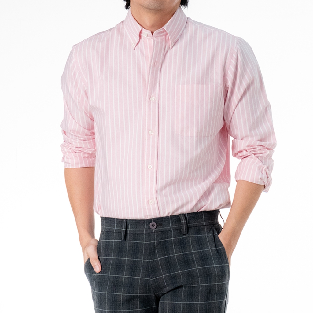 era-won เสื้อเชิ้ต รุ่น Oxford shirts Mercerizing สี PINK DEMON