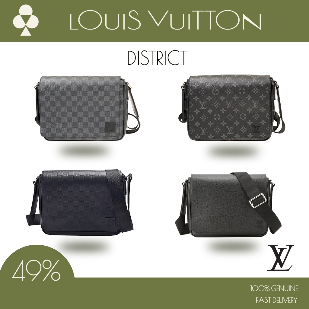 👜หลุยส์วิตตอง Louis Vuitton District PM Messenger Bag Small 26cm LV ของแท้ 100%