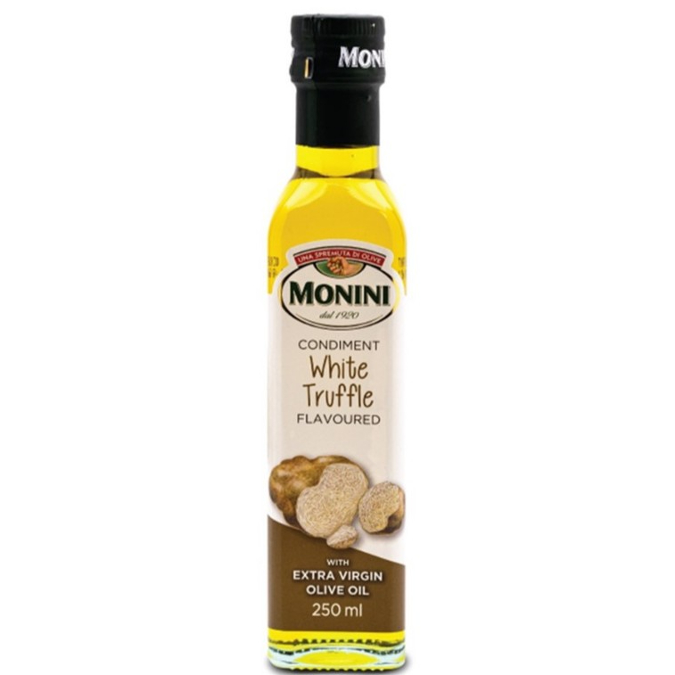 Monini White Truffle Extra Virgin Olive Oil 250ml. โมนีนี่ ไวท์ทรัฟเฟิล น้ำมันมะกอก