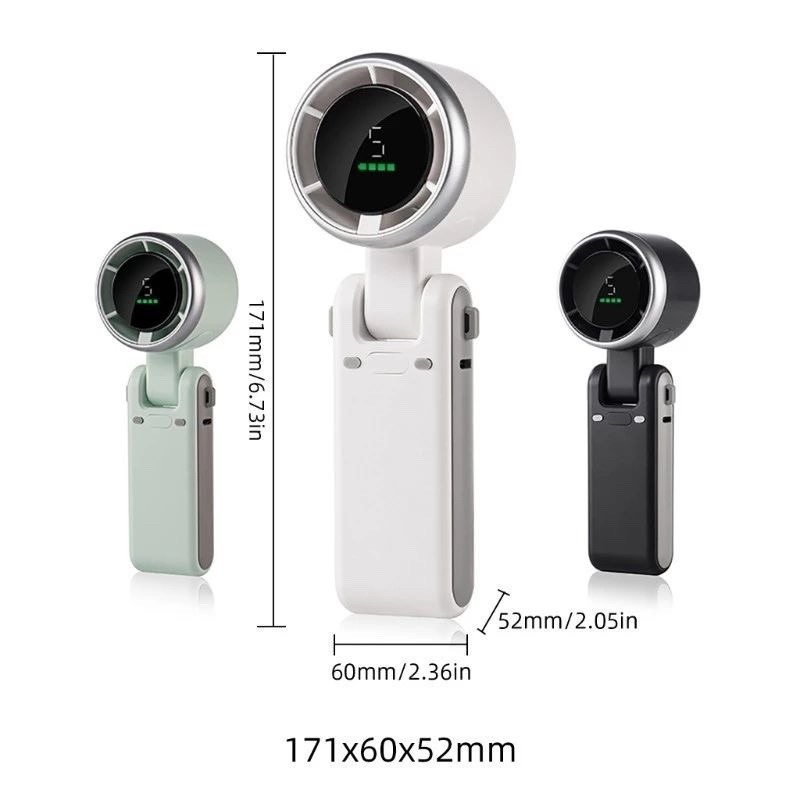 พัดลมมือถือขนาดเล็กพัดลมมือถือ 5 สปีด USB ชาร์จใหม่ได้ 3600mAh