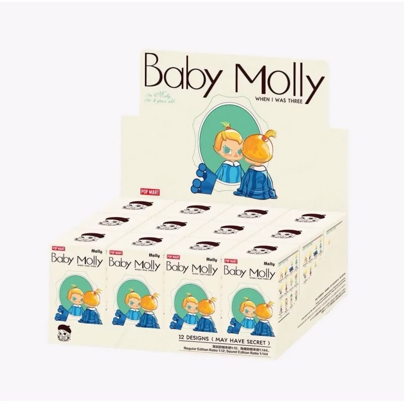 พร้อมส่ง​🚛POP MART Baby Molly When I Was Three Series 2024 ยกกล่องในซีล (มี12กล่องเล็ก)
