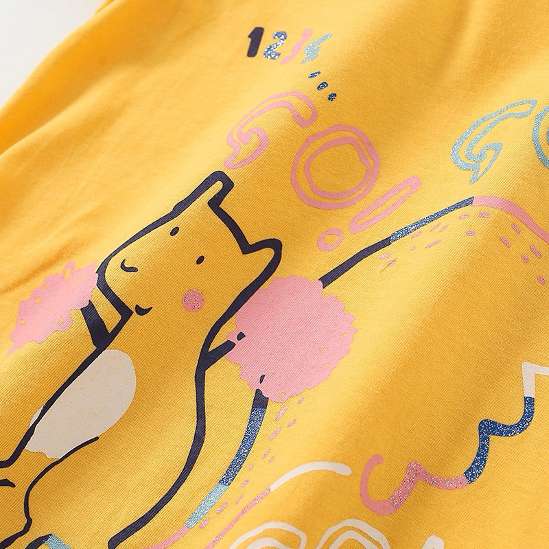 พร้อมส่ง🇹🇭 เสื้อยืดเด็ก forest kingdom ผ้าคอตตอน100% - รูปที่ 4