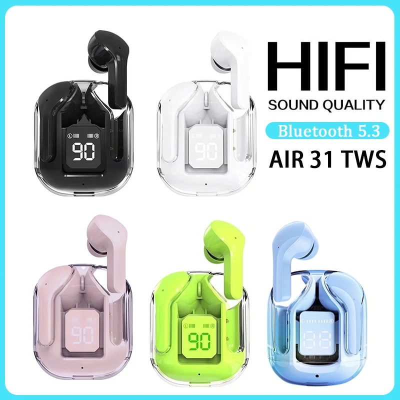 หูฟังบลูทูธ หูฟังสเตอริโอ TWS AIR31 Wireless Bluetooth 5.3+EDR headset Earphone Earbuds หูฟังไร้สาย พร้อมส่ง cod