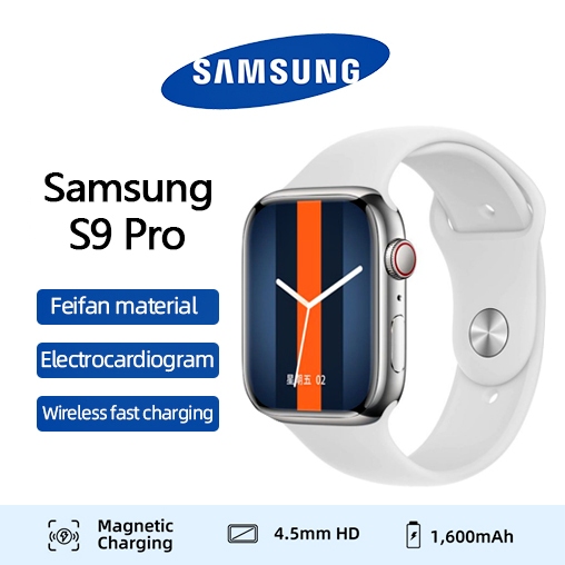 Samsung Smartwatch S9 Pro สมาร์ทวอทช์ วัดออกซิเจนในเลือด วัดชีพจร สัมผัสได้เต็มจอ waterproof สําหรับ Ios &amp; Android