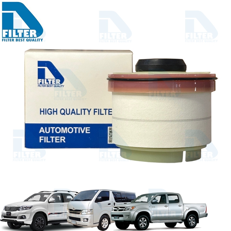 กรองโซล่า (กรองน้ำมันดีเซล) Toyota โตโยต้า Fortuner 2004-2014,Hiace Commuter,Vigo วีโก้ By D Filter (DF024N)