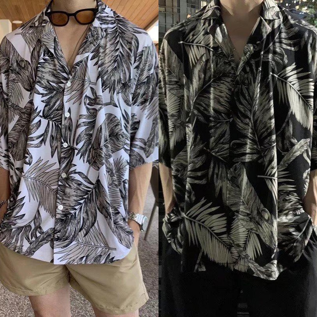 เสื้อฮาวายลายดอกไม้ เสื้อแขนสั้น เสื้อชายหาด 1312 Clothing Man