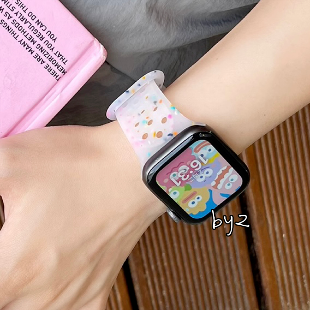 สายท้อปปิ้ง สายนาฬิกา smart watch10 9 8 ultra 7 6 5 4 ขนาด 45/49/44/41/46mm สาย iWatch สาย smart watch ยางลาย พร้อมส่ง - รูปที่ 3