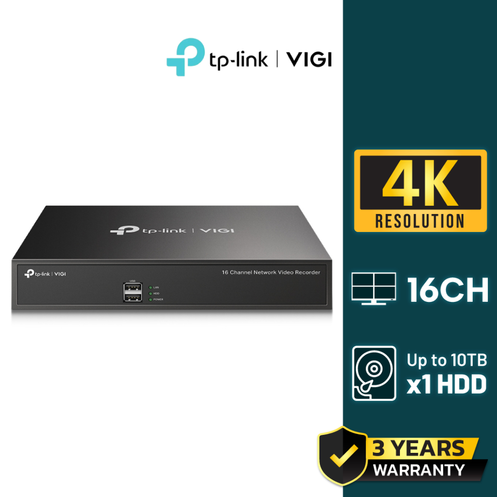 TP-LINK|VIGI เครื่องบันทึก 16 ช่อง รุ่น VIGI NVR1016H