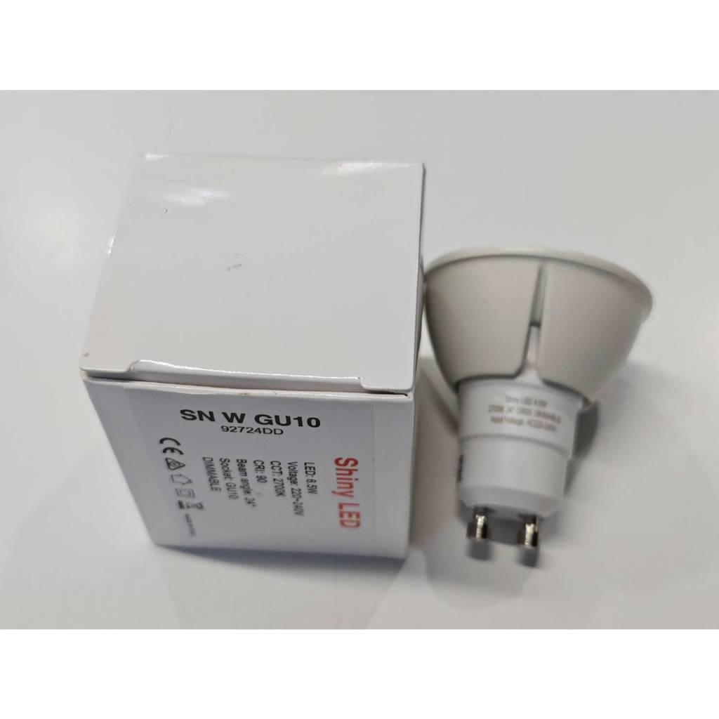 หลอดไฟ LED GU10 6.5W หรี่แสงได้ 2700K / 3000K