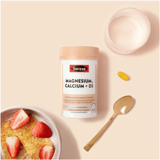 Swisse Ultiboost Magnesium Calcium + Vitamin D 120 Tablets รองรับการทำงานของกล้ามเนื้อ สุขภาพกระดูก