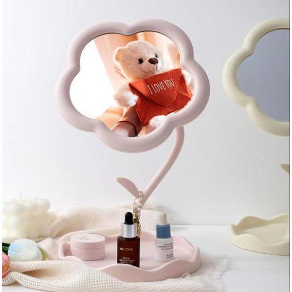 Yifeng กระจกตั้งโต๊ะ กระจกรูปทรงดอกไม้น่ารัก ดีไซส์สวยงาม จัดระเบียบบนโต๊ะเครื่องแป้งของคุณ