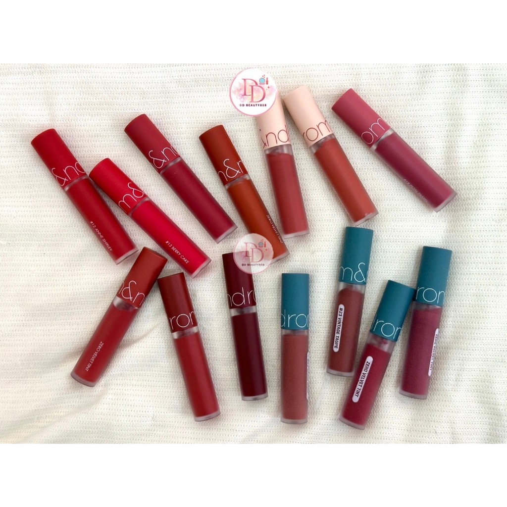 ลิปสติกเนื้อกำมะหยี่ Rom&nd Zero Velvet Tint 5.5g เนียนนุ่ม เม็ดสีแน่น ติดทนนาน