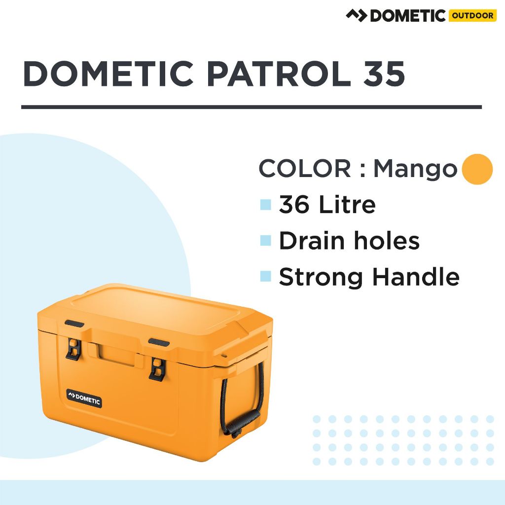 Dometic ถังเก็บความเย็น รุ่น PATROL35 ความจุ 36 ลิตร เก็บความเย็นได้มากกว่าถังทั่วไป 3 เท่า ผลิตจาก 