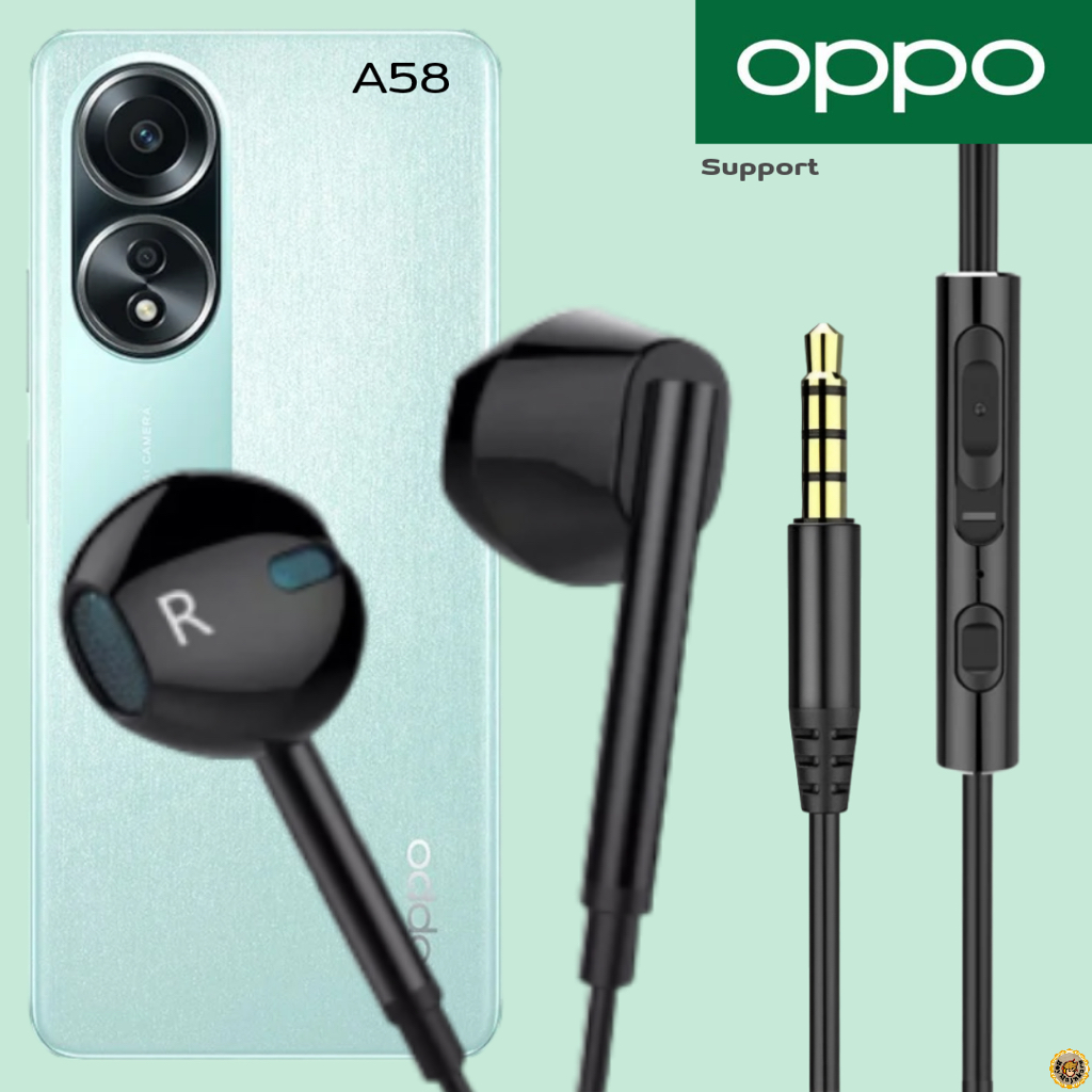 หูฟัง สมอลทอล์ค Aux 3.5mm สำหรับ OPPO ออปโป้ A58 รูปทรงสวมใส่สบาย เสียงดี เบสนุ่ม เพิ่ม-ลดระดับเสียง M15