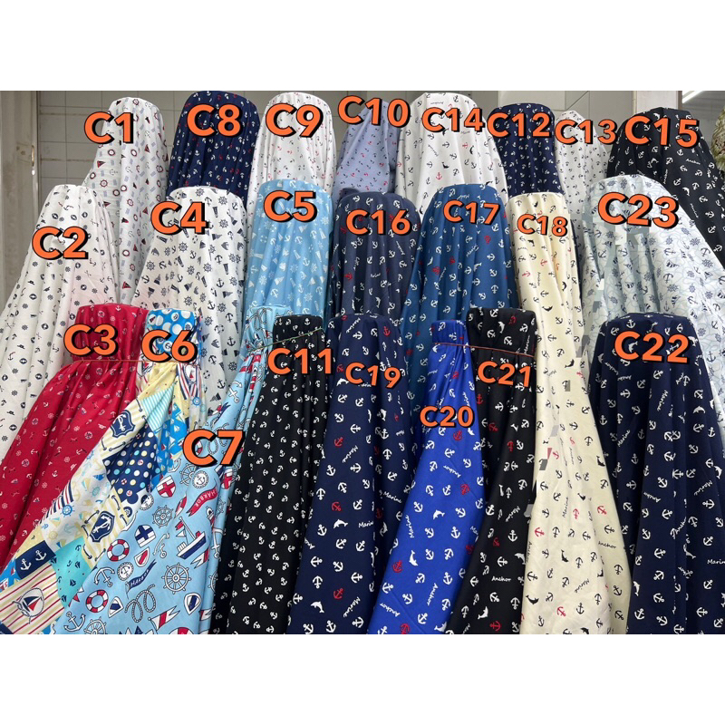 ผ้าพิมพ์ลายสมอผ้าเมตรCS00181Cotton100%พิมพ์ลาย