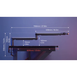 FIFINE BM88 LOW-PROFILE MICROPHONE ARM STAND WITH CABLE CHANNELING