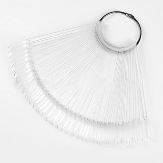ชาร์ตสีเล็บปลอมแผ่นทาสีเล็บ ชาร์ตโชว์สีเล็บ ทรงพัด 50ชิ้น ชาร์ตสี