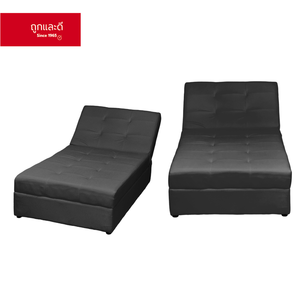 Took Lae Dee รุ่น โซฟาหนัง PVC โซฟาปรับนอน 1 ที่นั่ง ปรับหัว ปรับได้ 3 ระดับ ขนาด กว้าง 90 ซม ยาว 195 ซม สูง 42 ซม