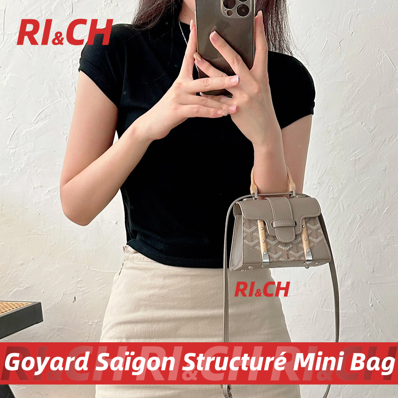 Goyard Saïgon Structuré Mini Bag Tote Shoulder Bag #Rich ราคาถูกที่สุดใน Shopee แท้💯