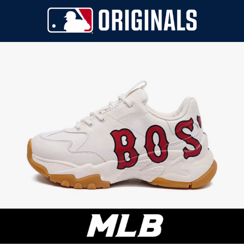 ของแท้ 100%  MLB รองเท้าผ้าใบ boston รองเท้ารุ่น 3ASHC2B2N-43RDS - สีครีม
