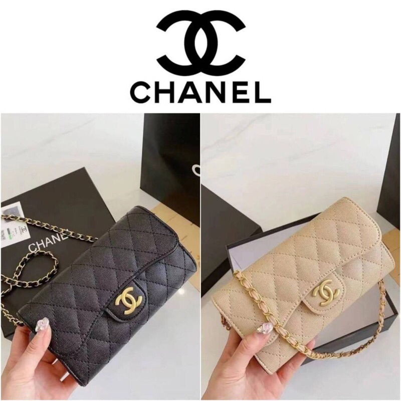 กระเป๋า Chanel Flap Long Wallet With Chain