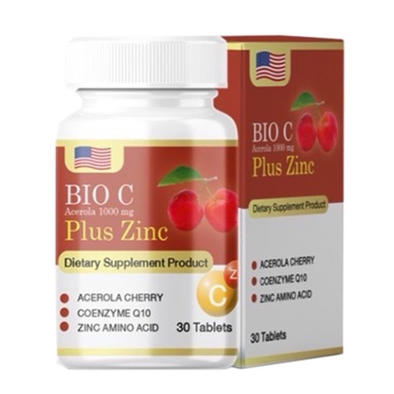 C Acerola Plus Zinc ผิวสว่าง ผิวใส ลดฝ้า กระ เล็บผมแข็งแรง เสริมสร้างภูมิคุ้มกัน