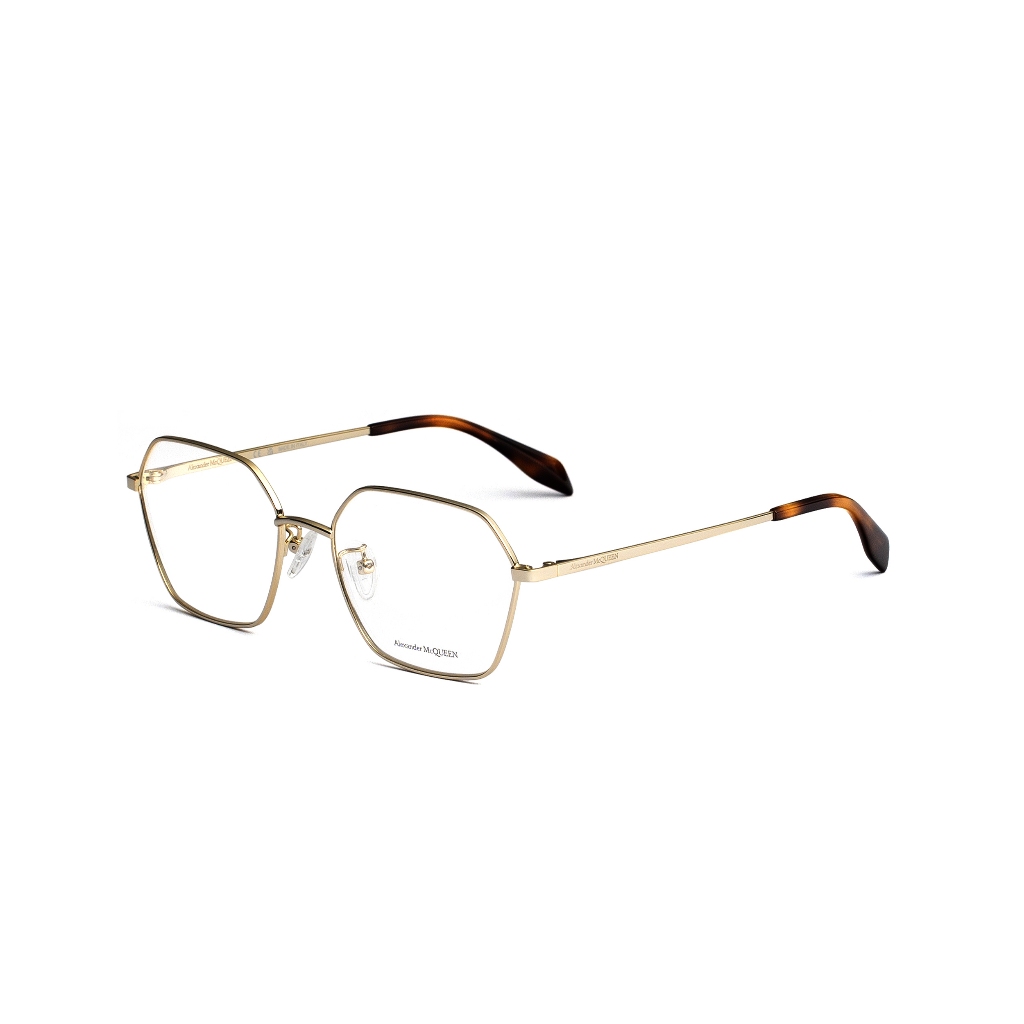 กรอบแว่นตา Alexander McQueen : AM0437O 002 SIZE 55 MM. (GOLD-GOLD-TRANSPARENT)