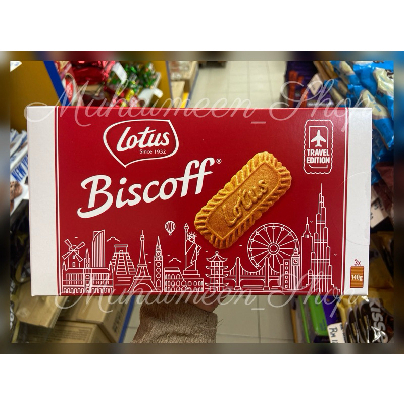 ขนม lotus biscoff Biscuit รสคาราเมล (ขนาด 140g*3)