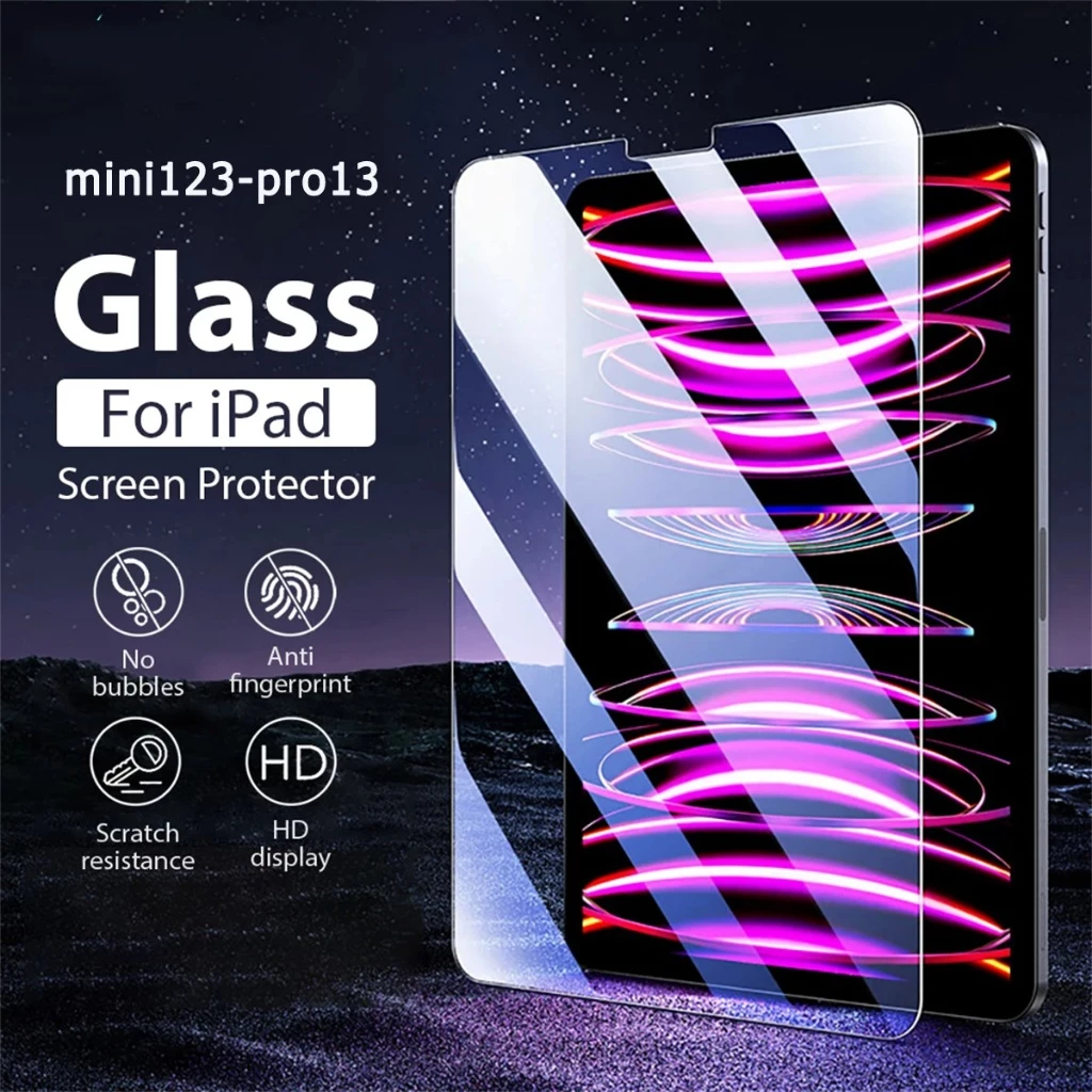 ฟิล์มกระจกใสนิรภัย สำหรับ ไอแพด Gen 5/6/7/8/9 Air1/2/3/4/5 Mini 1/2/3/4/5 iPad Por 10.5/11.(2018/2020) ไอแพดเจน /7/8/9.