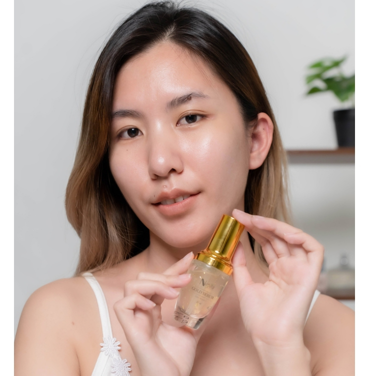 เซรั่มทองคำ24k ลดฝ้า ลดริ้วรอย ปรับผิวกระจ่างใส ผสมโสมเกาหลี (30ml) Gold Ginseng Serum Natural Sense ราคา ถูกที่สุด ดีลบีเคเค แกลเลอรีภาพที่ 7