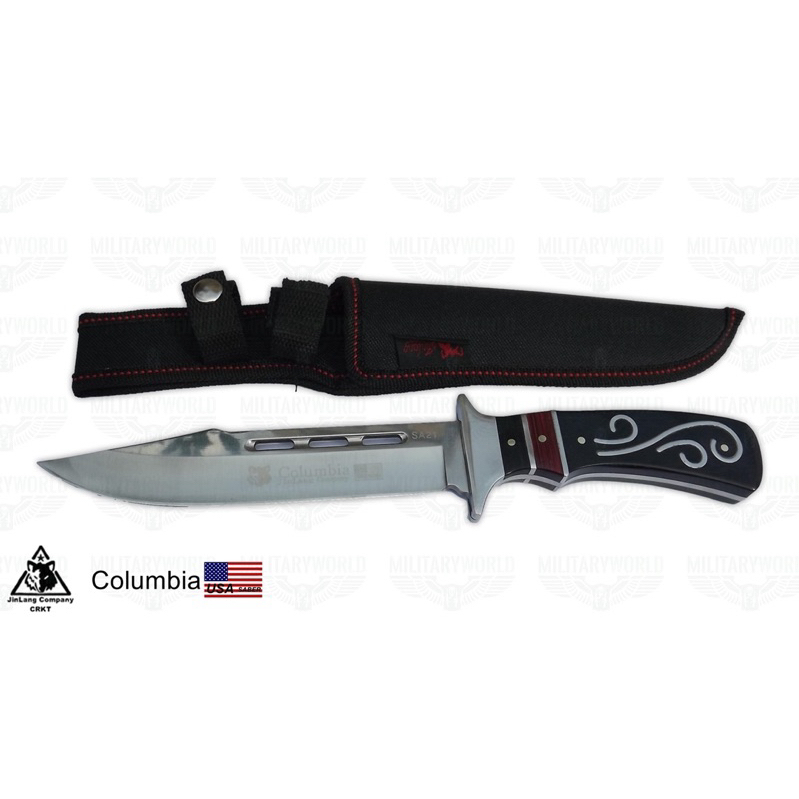 🦊 Columbia Fixed Blade Hunting Knife USA 🇺🇸 SABER no.SA21